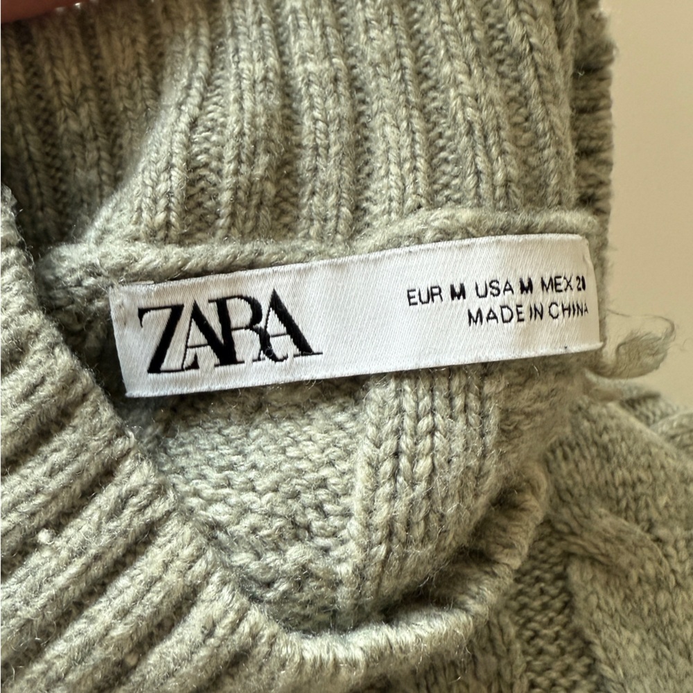Zara Beige Cable Knit Sweater - Picture 10 of 12